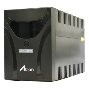 เครื่องสำรองไฟฟ้า Syndome รุ่น ATOM 1000-LCD สีดำ กำลังไฟ 1000 VA 600วัตต์-1