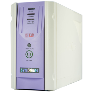 เครื่องสำรองไฟฟ้า Syndome รุ่น ERA 8021 สีม่วง/ครีม กำลังไฟ 800VA 480วัตต์